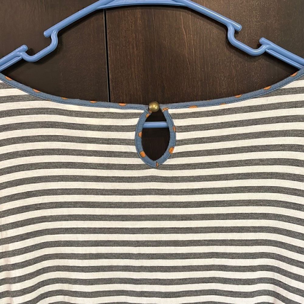 Matilda Jane From Within Striped Long Sleeve Keyhole Size Medium - Picture 4 of 7
